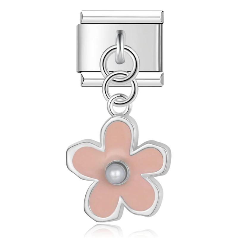 Butterfly and Flower Dangle Italian Charms - Image 4