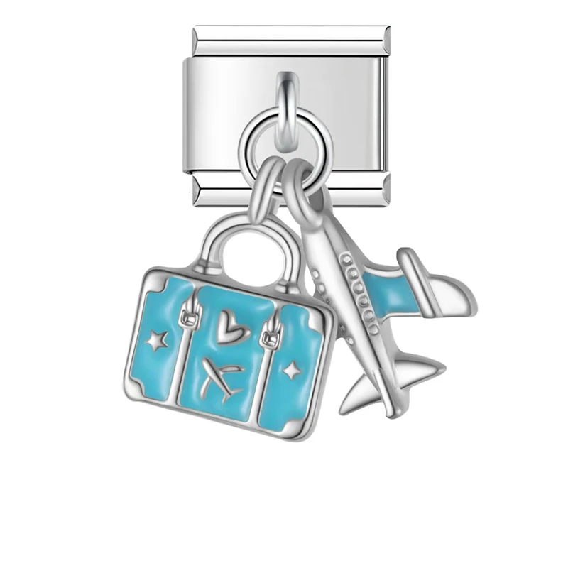 Seashell and Travel Dangle Italian Charms - Image 5