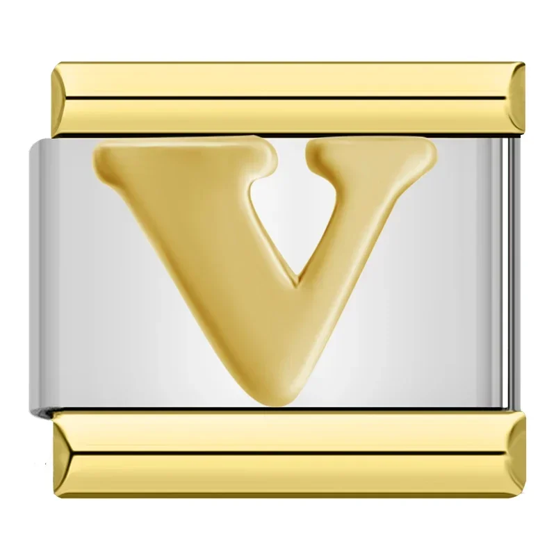 Gold Alphabet and Heart Italian Charms - Image 33