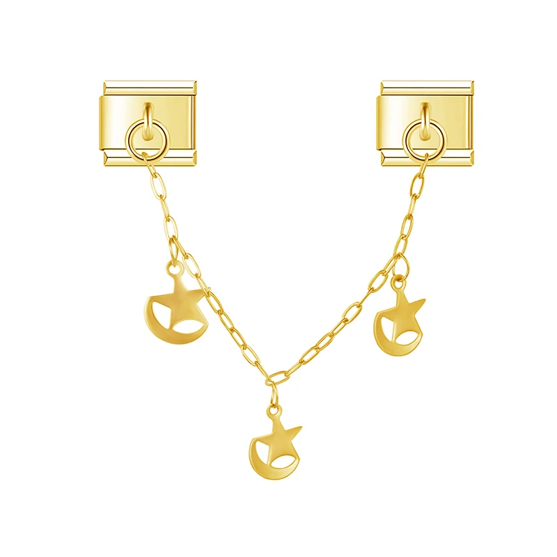 Star and Heart Chain Italian Charms - Image 4