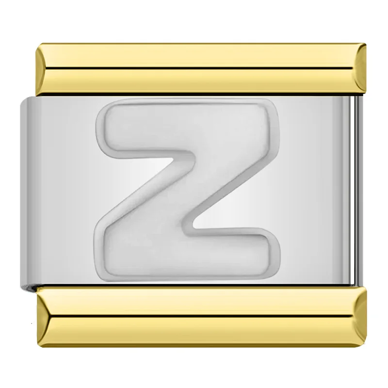 Engraved Letter Gold Frame Italian Charms - Image 12