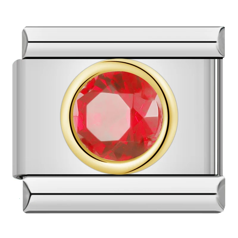 Birthstone Crystal Solitaire Italian Charms - Image 8