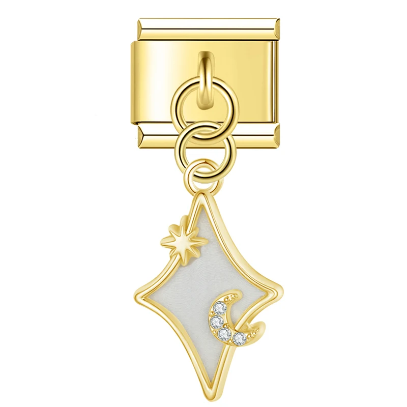 Turtle and Angel Coin Dangle Italian Charms - Image 6