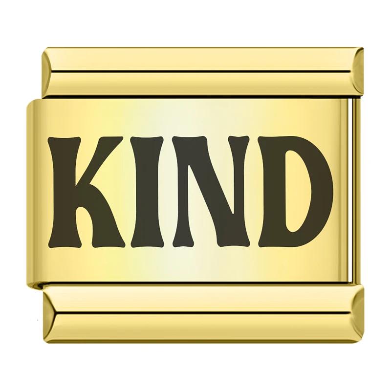 Gold Positive Word Italian Charms - Image 12