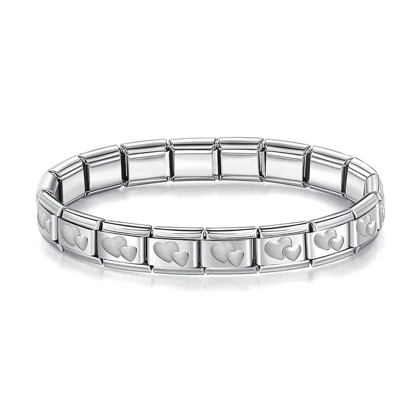 Romantic Heart Italian Charm Bracelet - Image 13