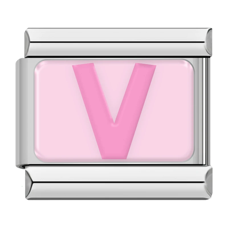 Pink Letter Italian Charms A to Z - Image 5