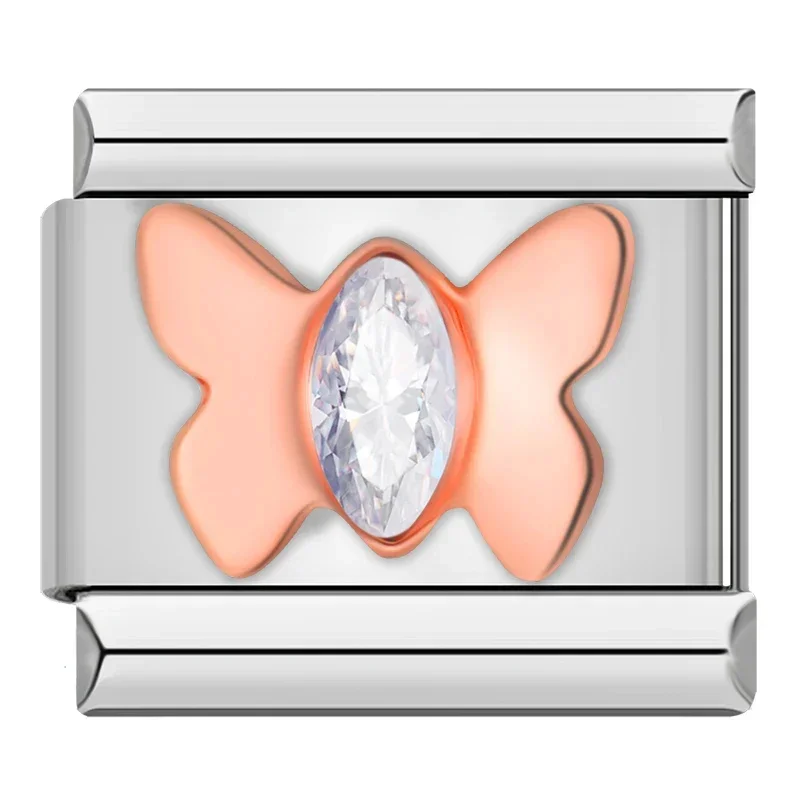 Rose Gold Angel, Mum and Key Italian Charms - Image 7