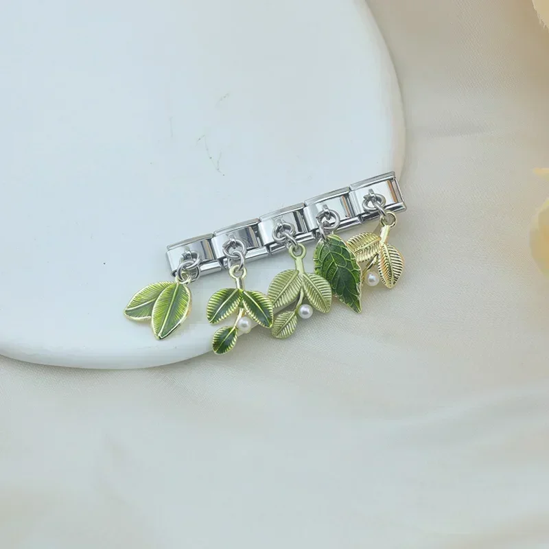Leaf and Botanical Dangle Italian Charms - Image 2