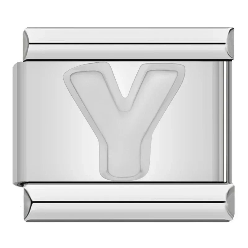 Silver Block Letter Italian Charms - Image 26