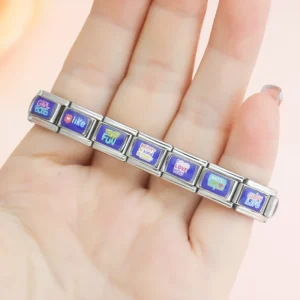 Good Vibes Word Italian Charms