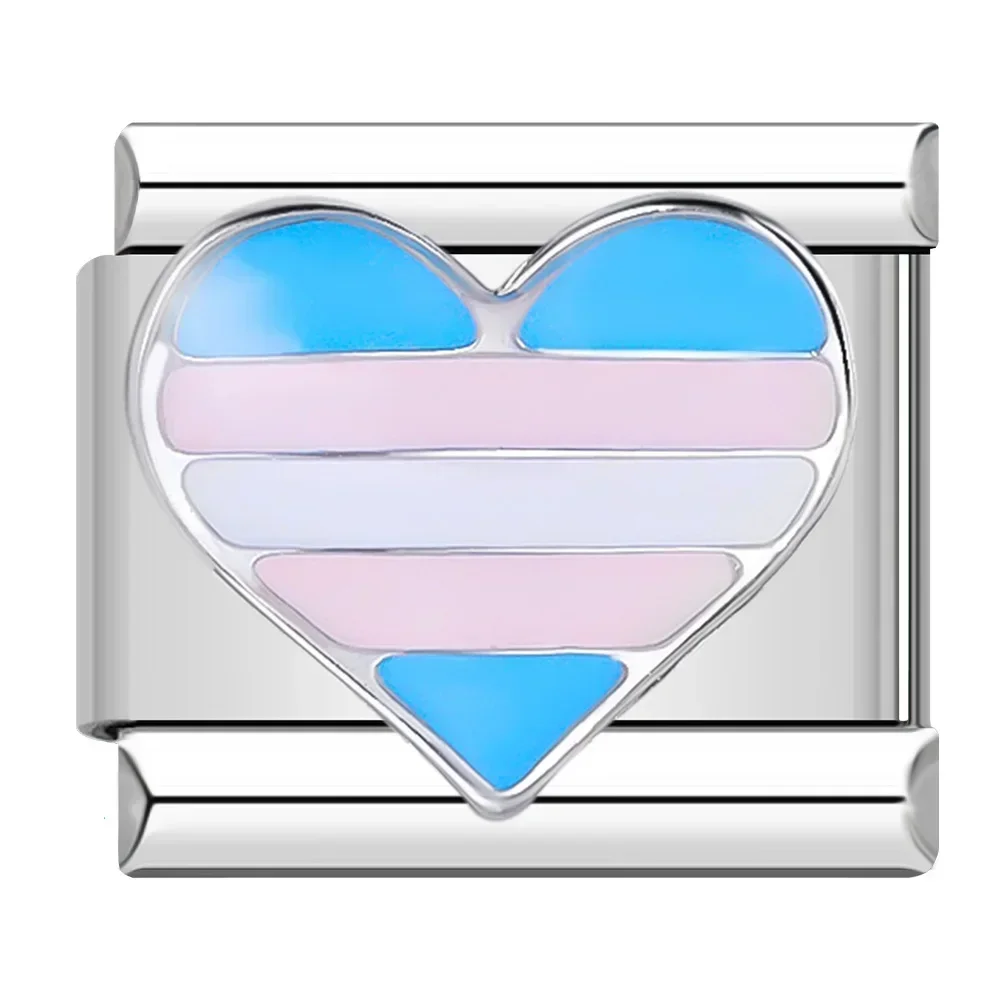 Colourful Heart and Flower Italian Charms - Image 26