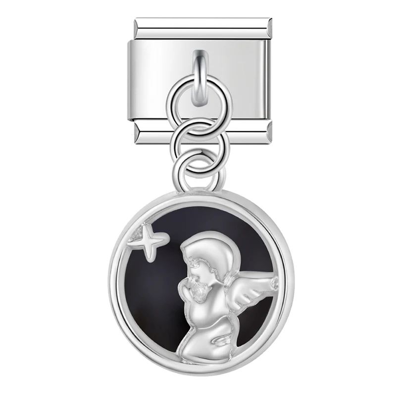 Turtle and Angel Coin Dangle Italian Charms - Image 12