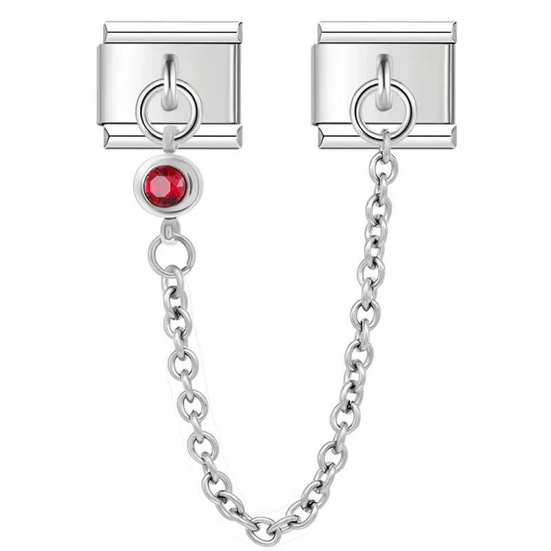 Crystal Safety Chain Italian Charms - Image 4
