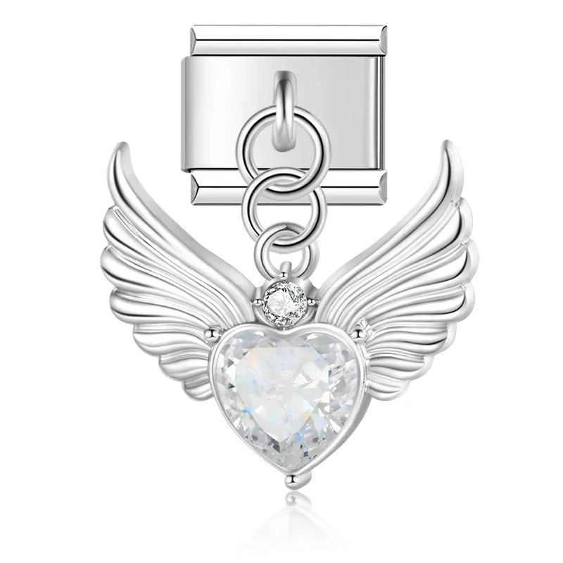 Angel Wing and Bow Dangle Italian Charms - Image 15