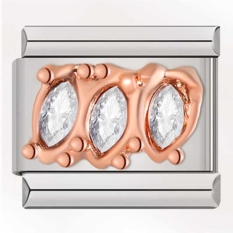 Rose Gold Angel, Mum and Key Italian Charms - Image 5