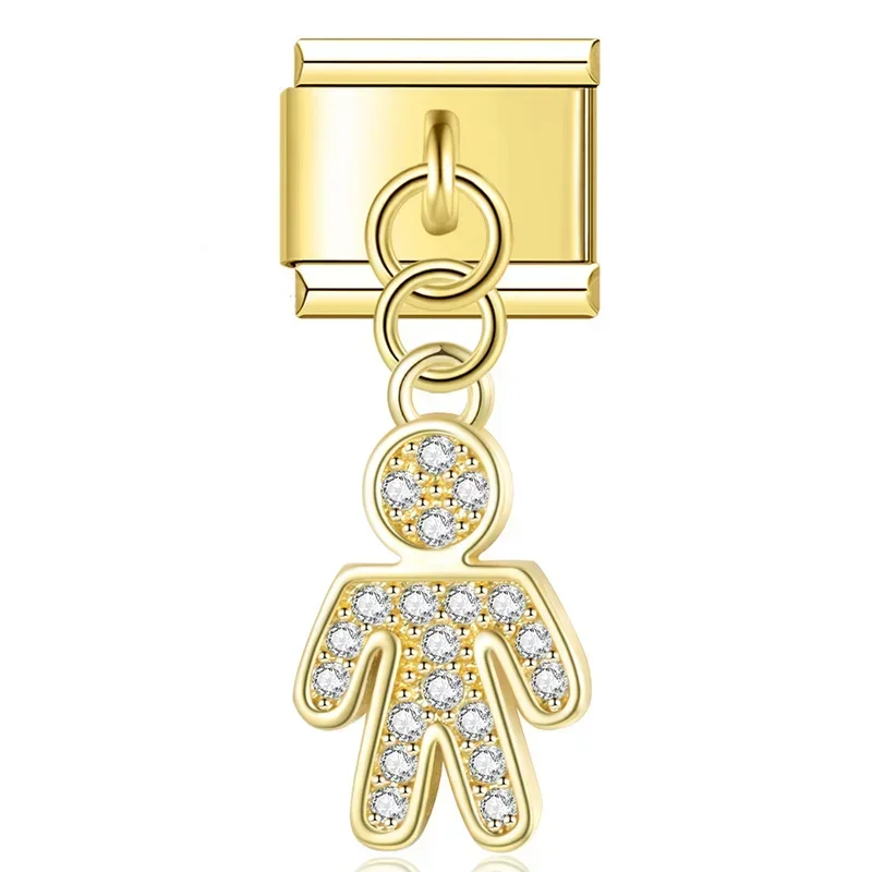 Little Boy and Girl Dangle Italian Charms - Image 11