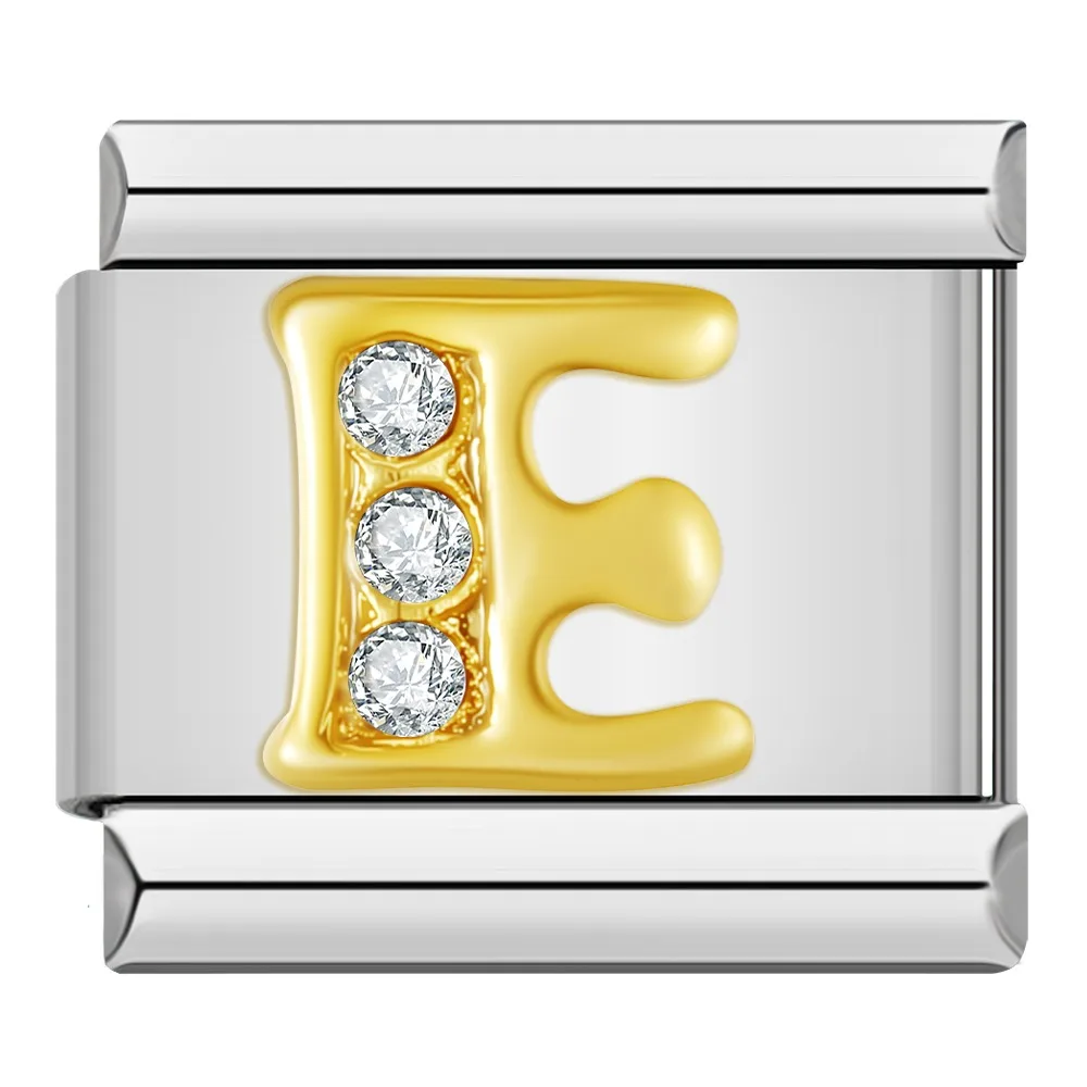 Gold Crystal Letter Italian Charms A to Z - Image 6