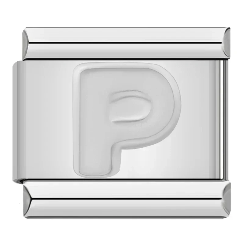 Silver Block Letter Italian Charms - Image 17