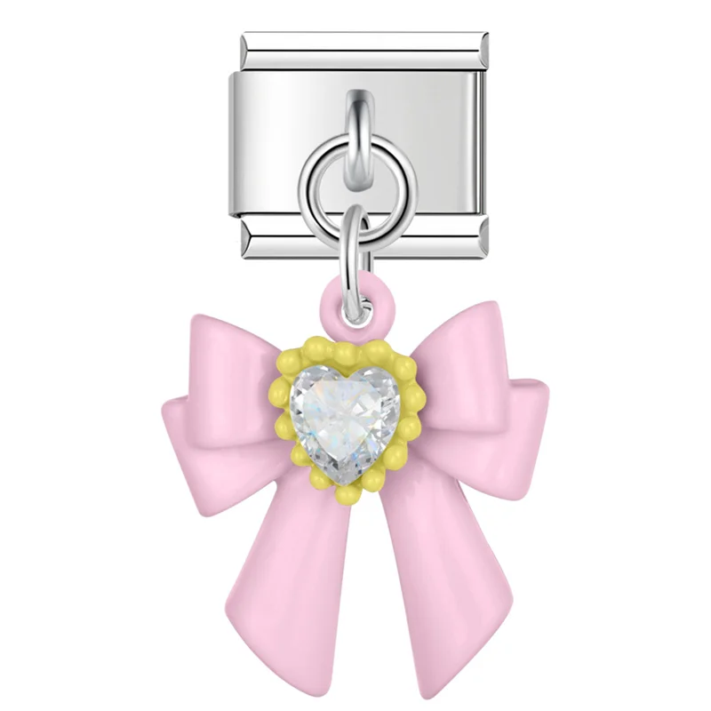 Cat and Bow Dangle Italian Charms - Image 14