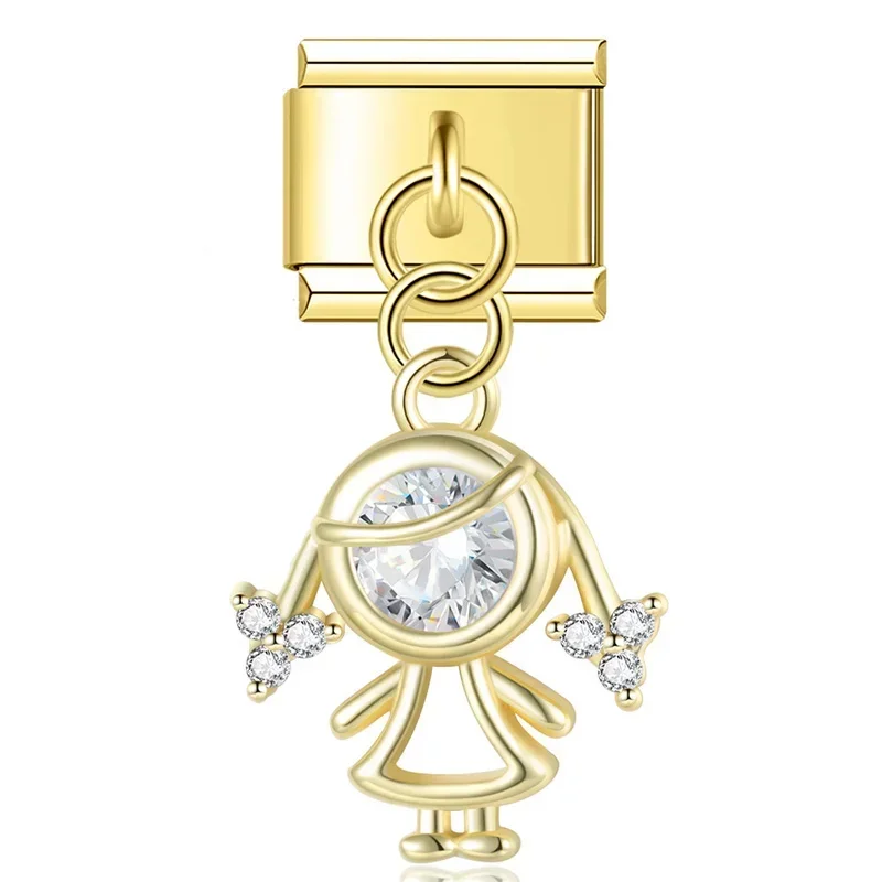 Little Boy and Girl Dangle Italian Charms - Image 14
