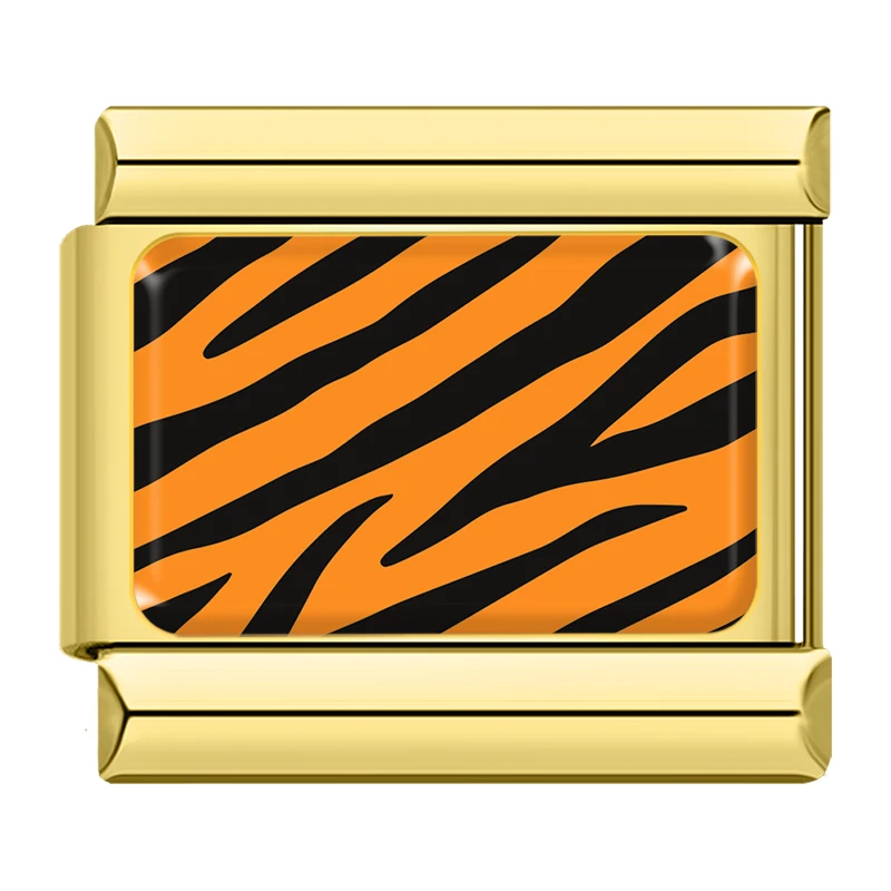 Animal Print Gold Italian Charms