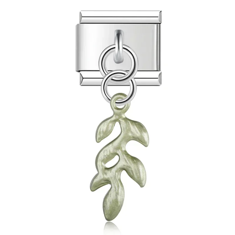 Leaf and Botanical Dangle Italian Charms - Image 7