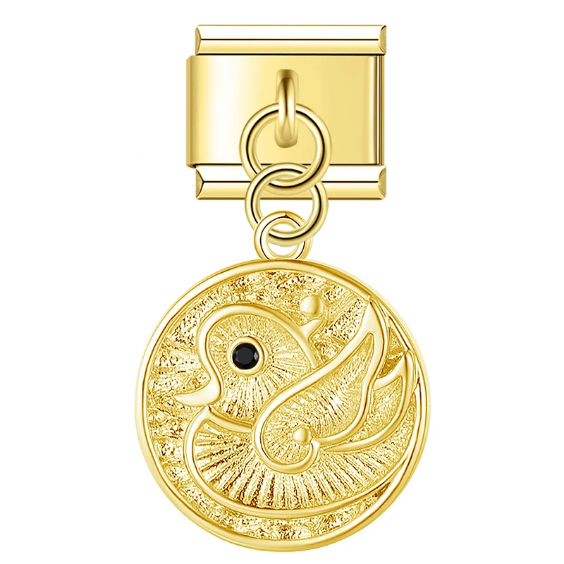 Zodiac Medallion Dangle Italian Charms - Image 4