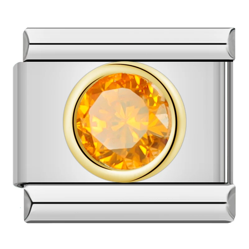 Birthstone Crystal Solitaire Italian Charms - Image 10