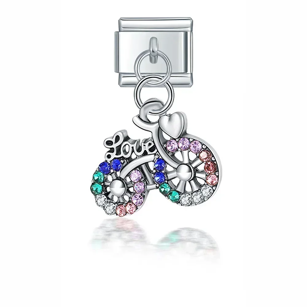 Crystal Animal and Symbol Dangle Italian Charms - Image 39