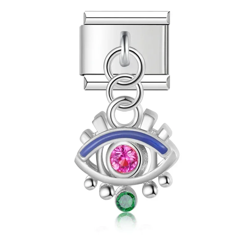 Heart, Moon and Lock Dangle Italian Charms - Image 12