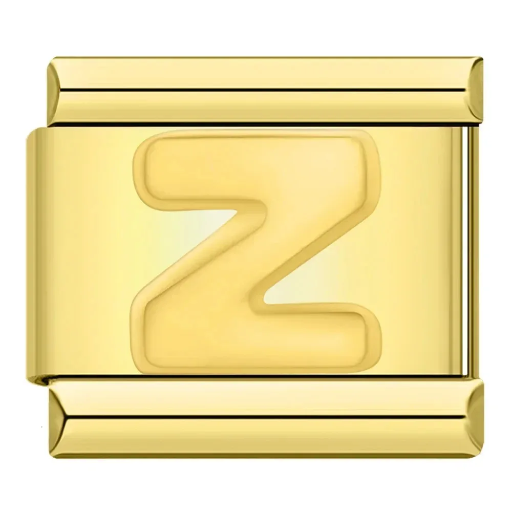 Gold Block Letter Italian Charms - Image 29