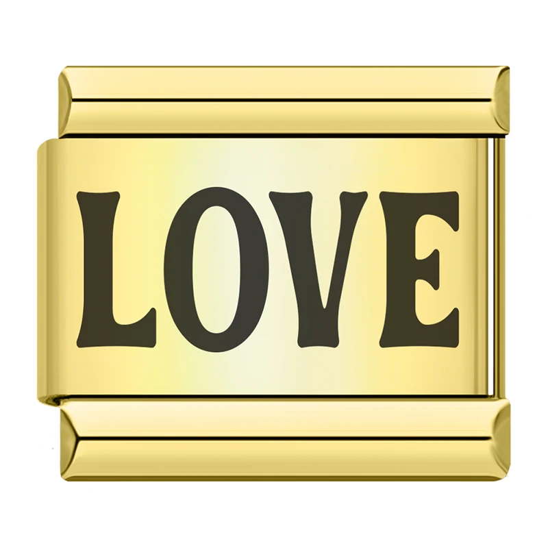 Gold Positive Word Italian Charms - Image 3