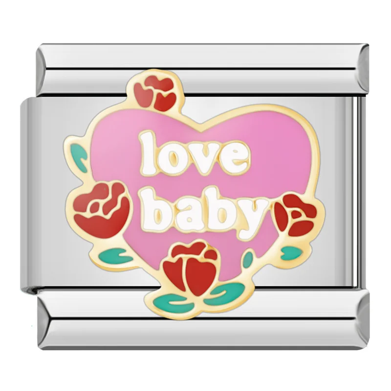 Flower, Cat and Love Note Italian Charms - Image 15