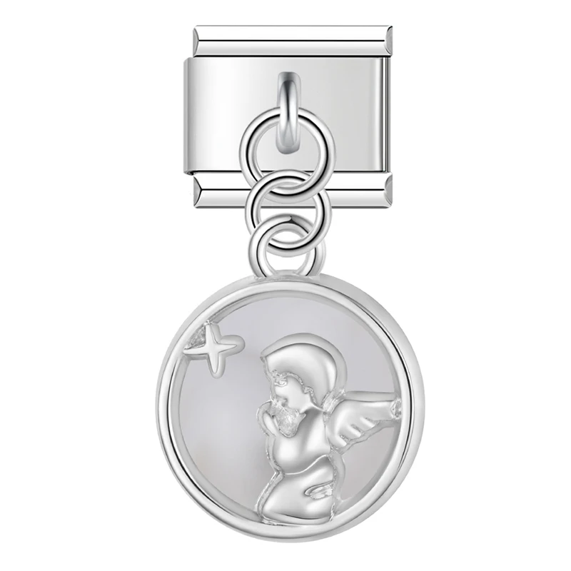 Turtle and Angel Coin Dangle Italian Charms - Image 11