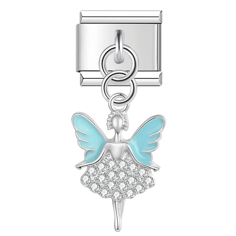 Moon, Flower and Butterfly Dangle Italian Charms - Image 11