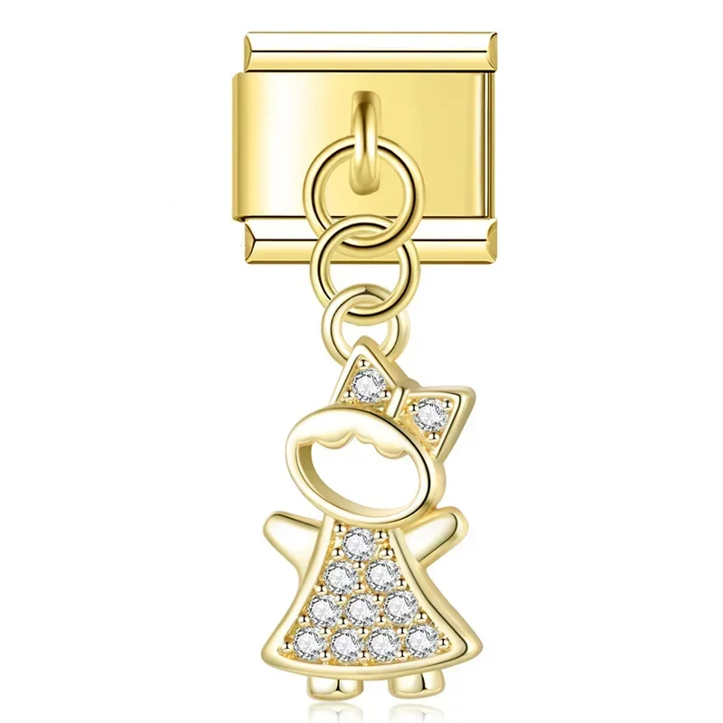 Little Boy and Girl Dangle Italian Charms - Image 17