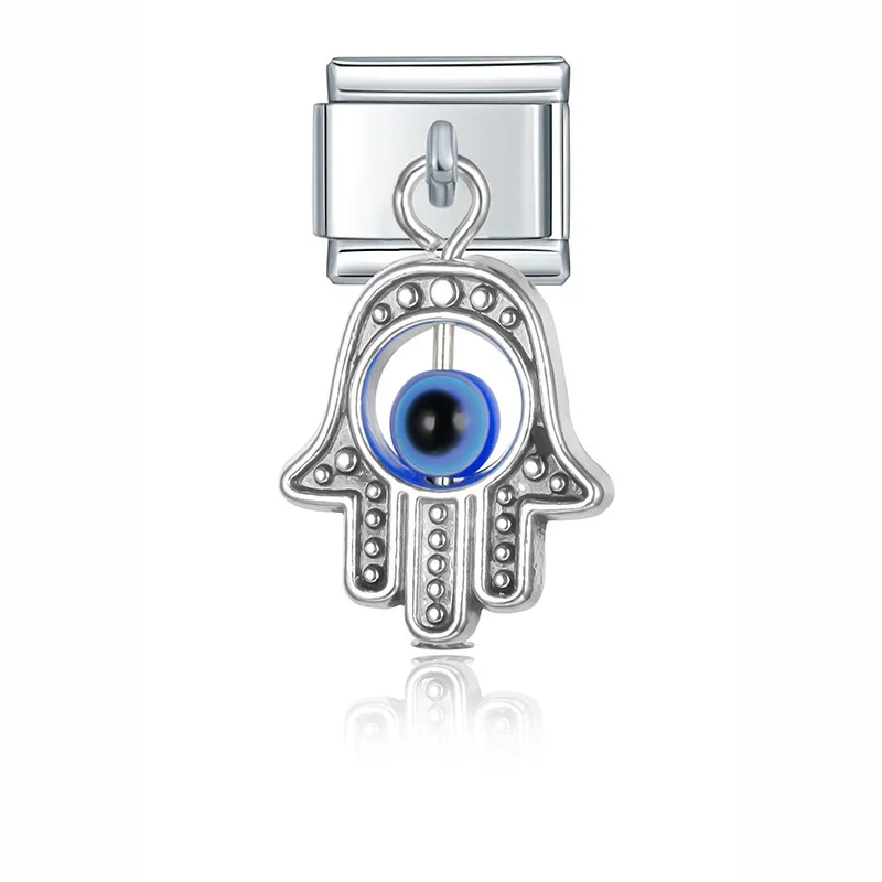 Evil Eye and Hamsa Dangle Italian Charms - Image 8