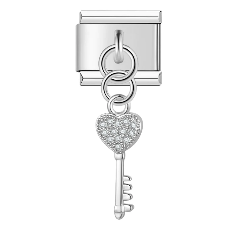 Sparkle Fruit and Key Italian Charms - Image 10
