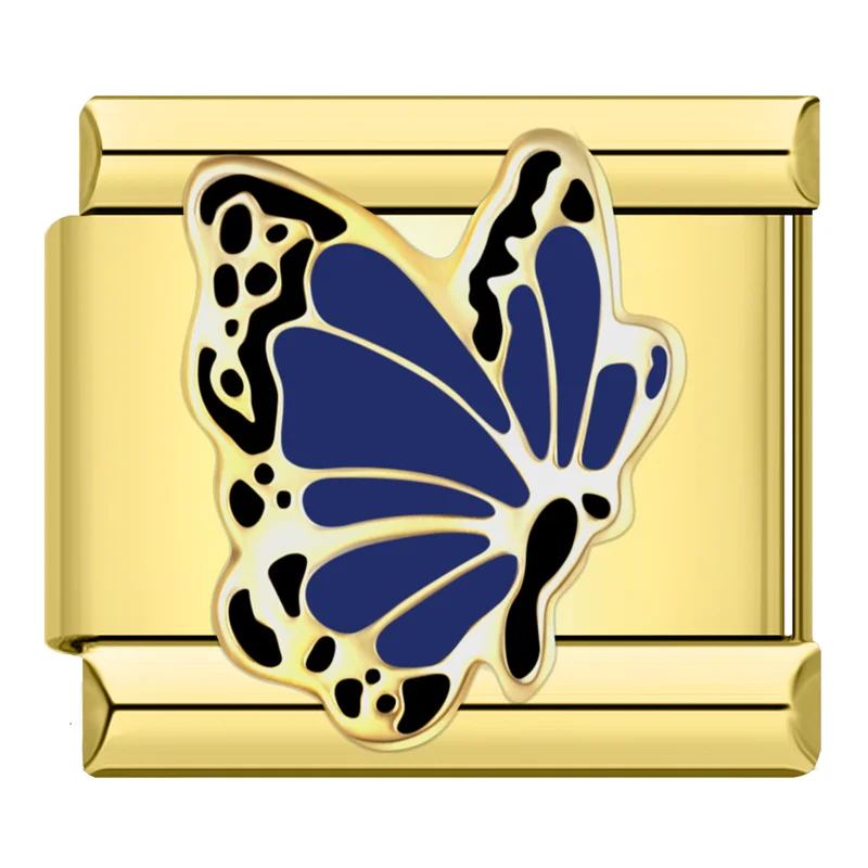 Butterfly and Strawberry Gold Italian Charms - Image 11