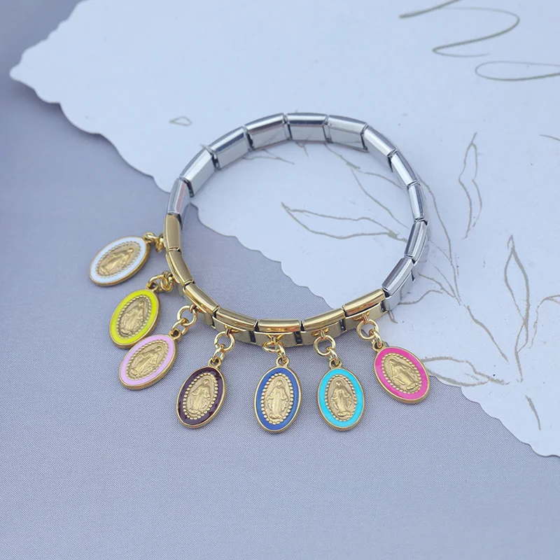 Miraculous Medal Dangle Italian Charms - Image 3