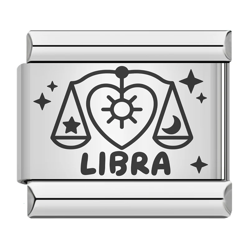 Zodiac Sign Engraved Italian Charms - Image 3