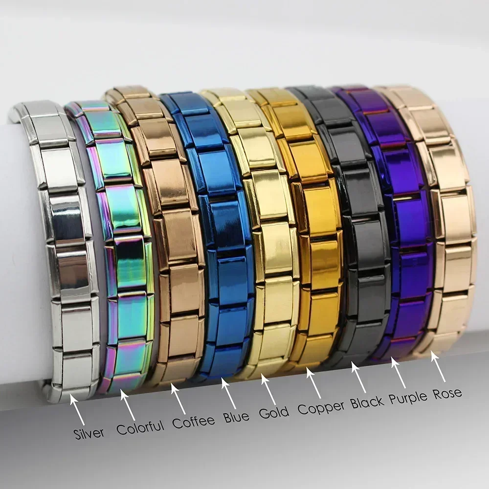 Italian Charm Bracelet Base, 9 mm Stainless Steel