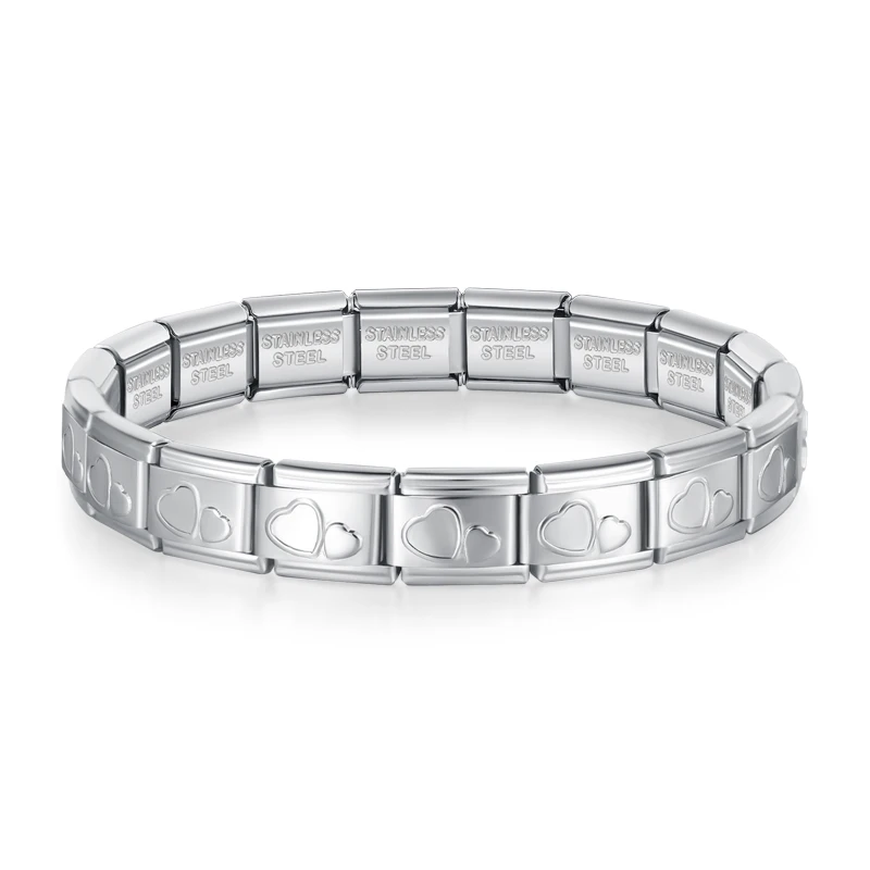 Moon, Flower and Paw Italian Charm Bracelet