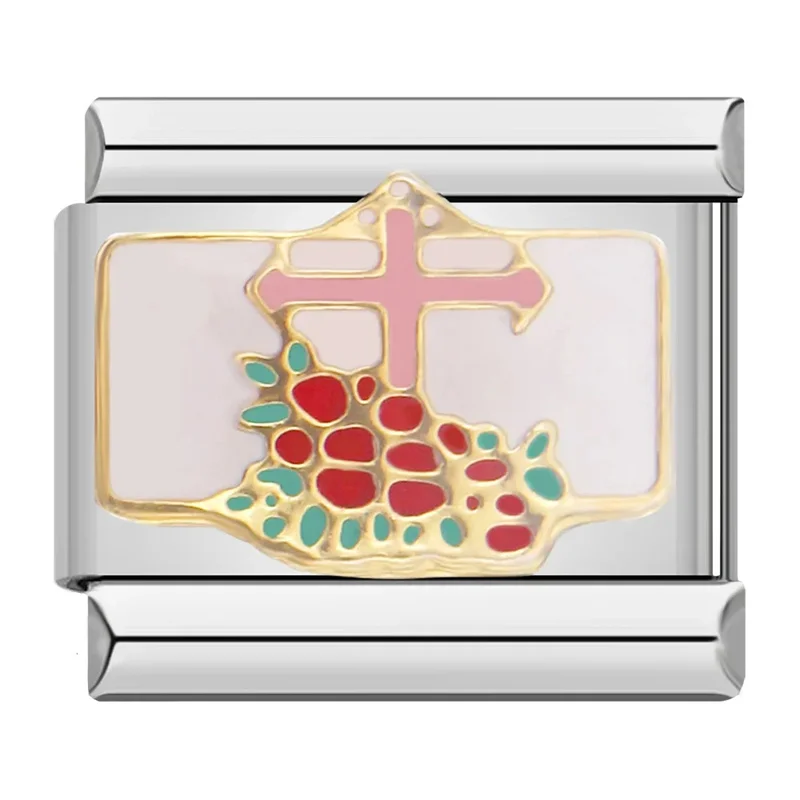 Graduation, Cross and Paper Plane Italian Charms - Image 3
