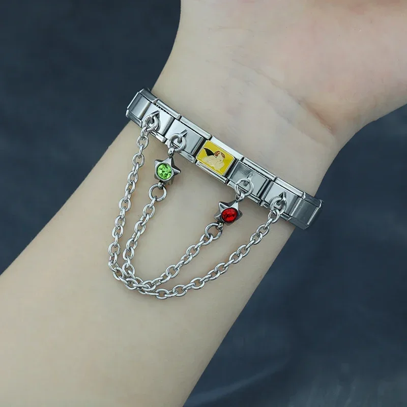 Crystal Safety Chain Italian Charms - Image 3