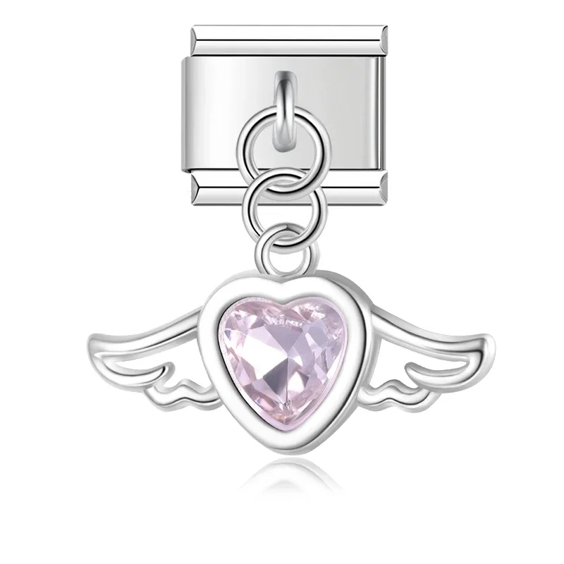 Angel Wing and Bow Dangle Italian Charms - Image 6