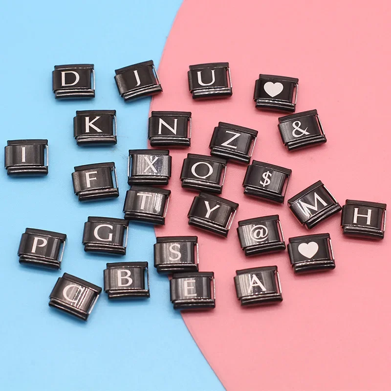 Black Letter and Symbol Italian Charms - Image 4