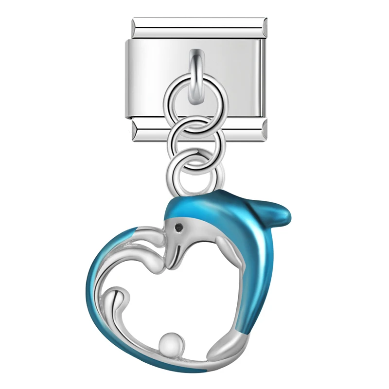 Moon, Flower and Butterfly Dangle Italian Charms - Image 9