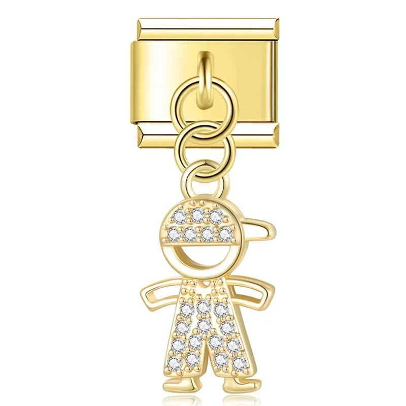 Little Boy and Girl Dangle Italian Charms - Image 19