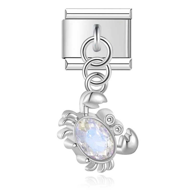 Crystal Crab Dangle Italian Charms - Image 6